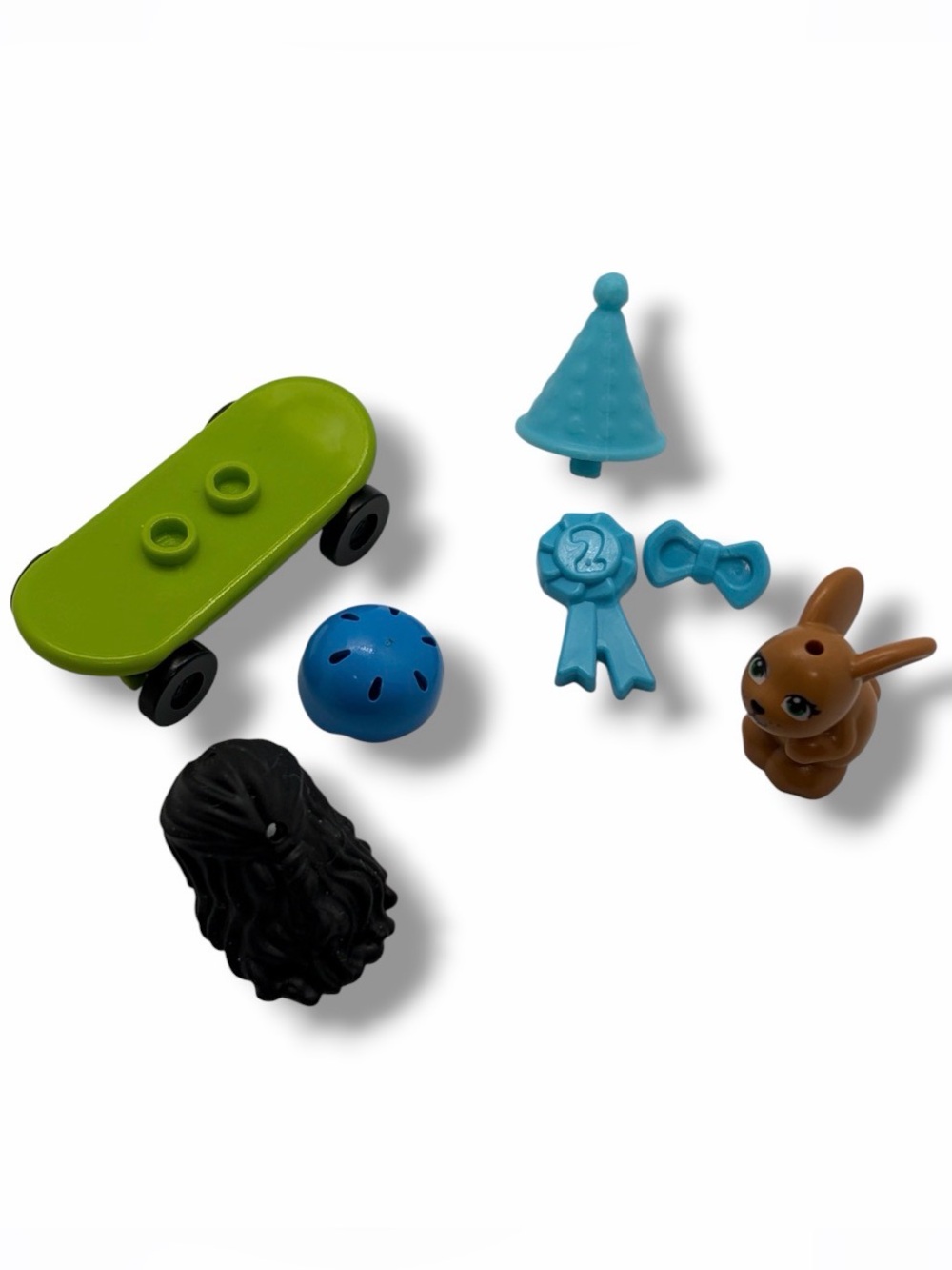 Lego Accessories Skate Board Helmet Party Hat Nougat Rabbit Bunny Hair